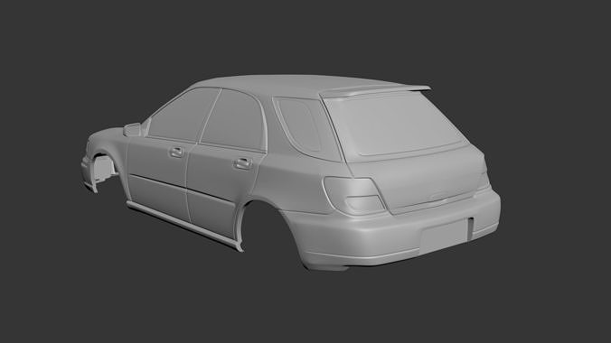 Subaru Impreza Wagon 2000 wrx sti 3D print model 3