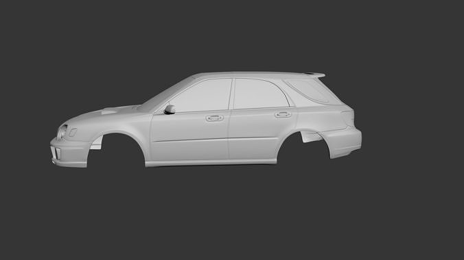 Subaru Impreza Wagon 2000 wrx sti 3D print model 2