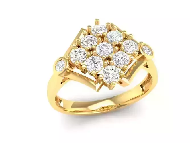 Elegant Cluster Multi Stone Diamond Ring For Women 76