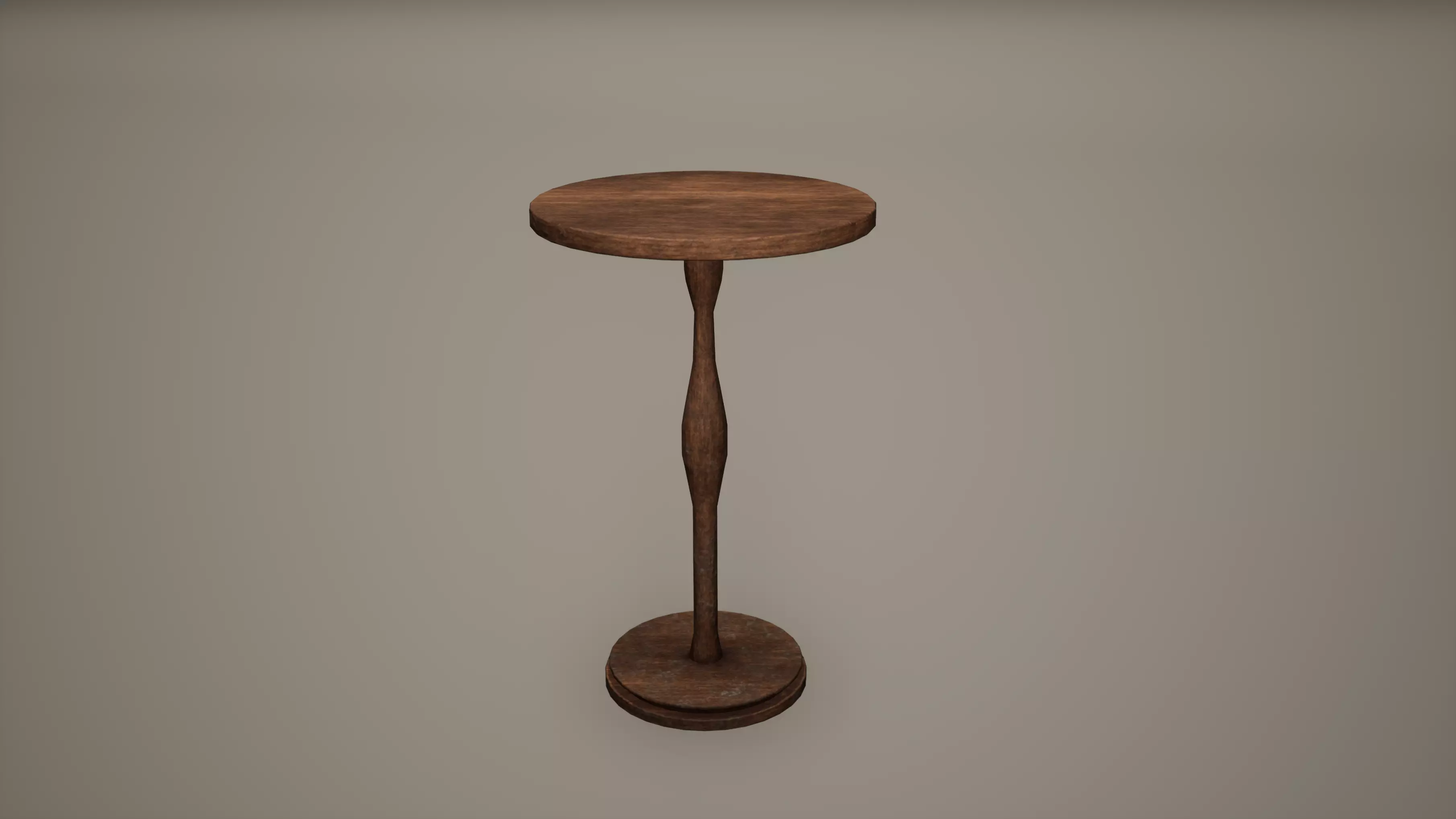 Small Table Low Poly Game Ready Low-poly 3D model_0