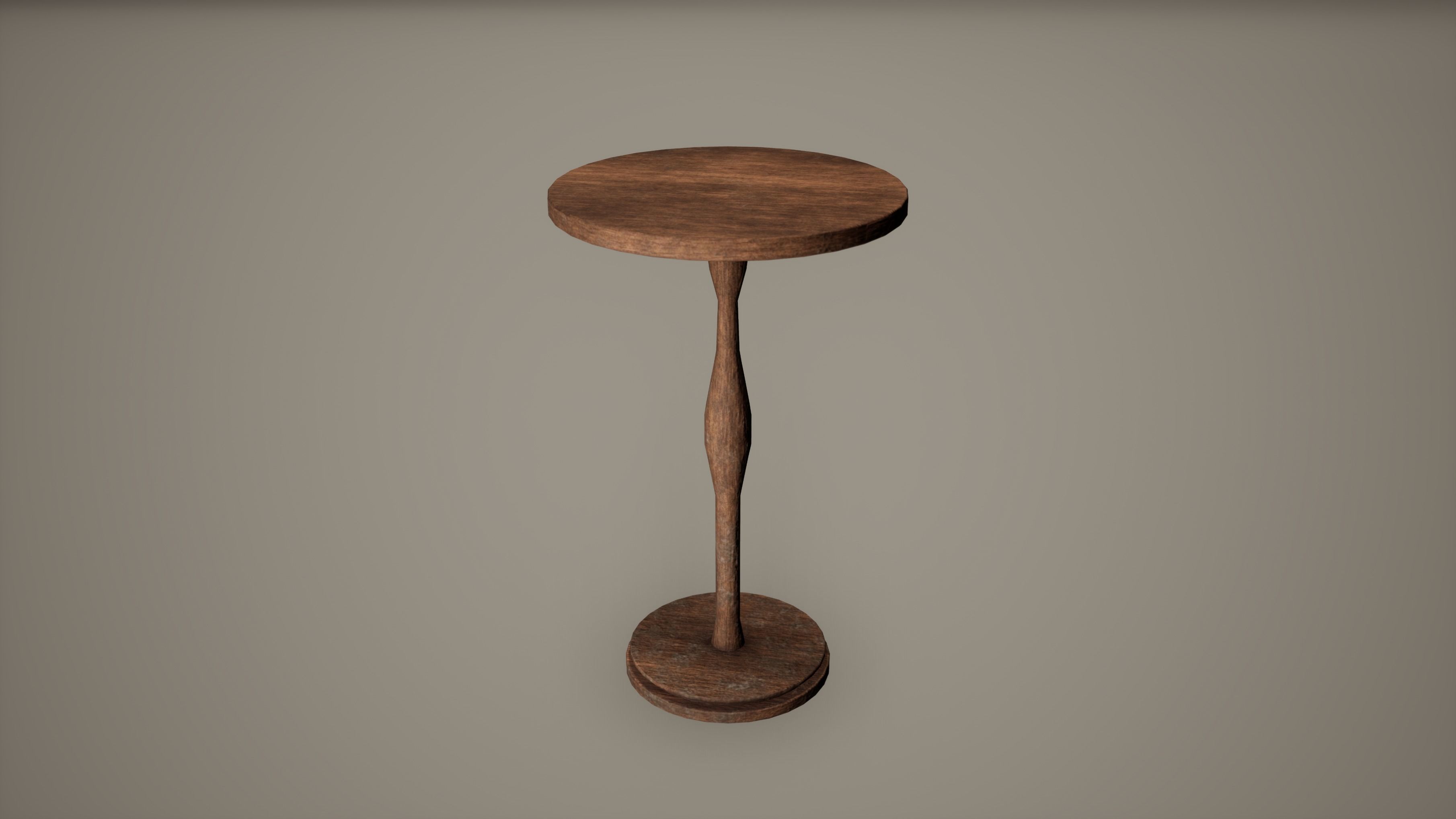 Small Table Low Poly Game Ready Low-poly 3D model_4