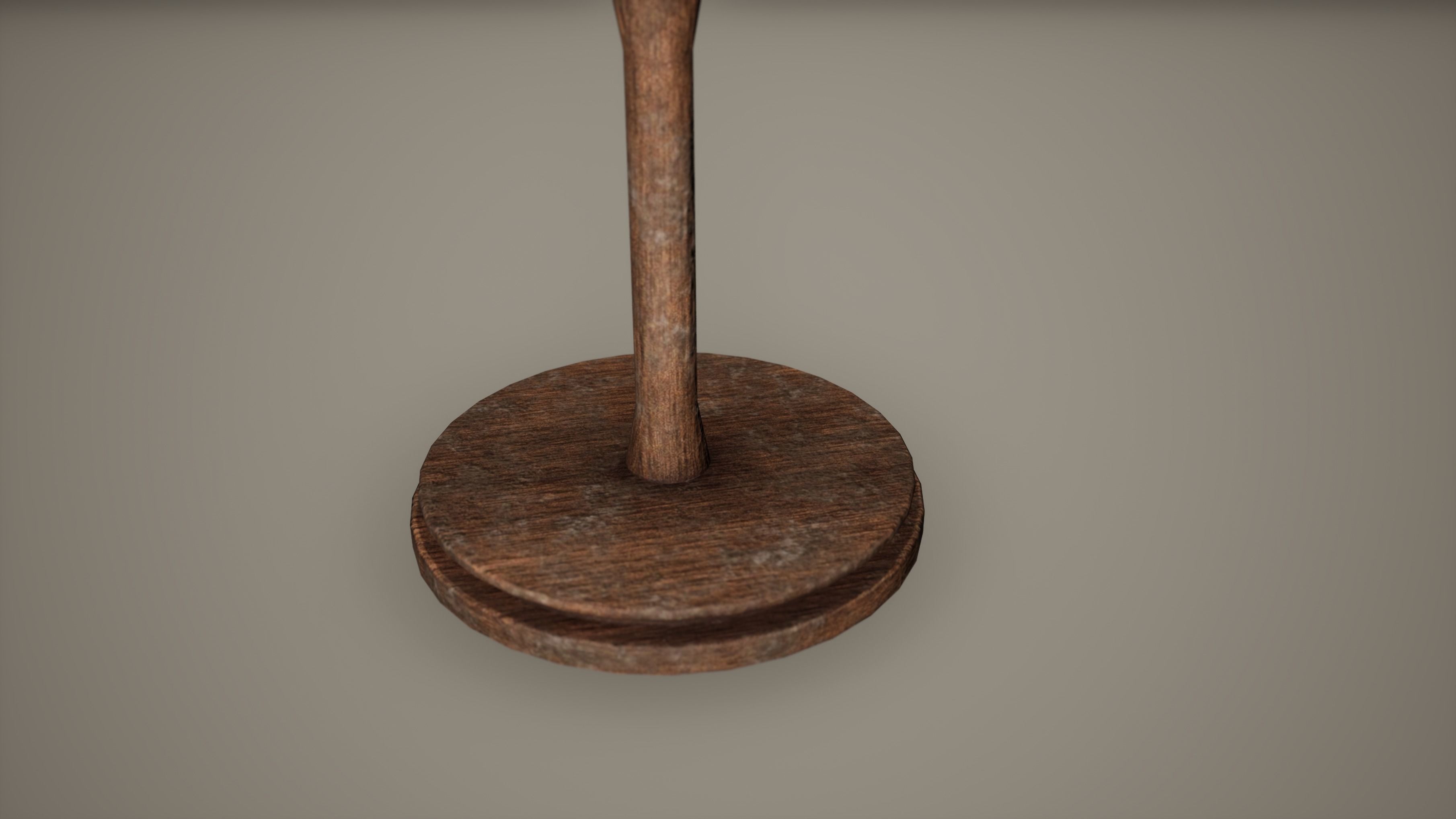 Small Table Low Poly Game Ready Low-poly 3D model_3