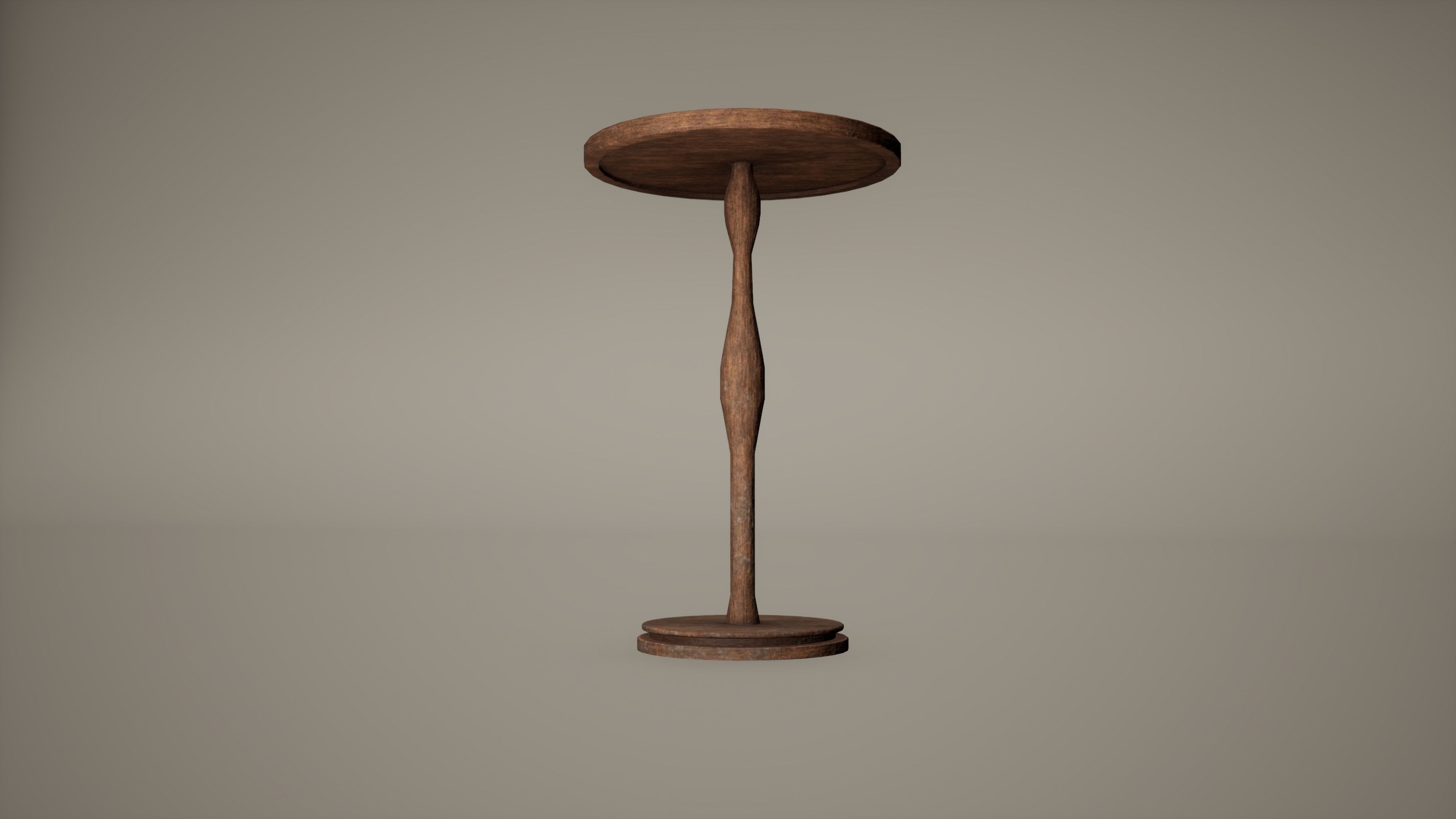 Small Table Low Poly Game Ready Low-poly 3D model_5
