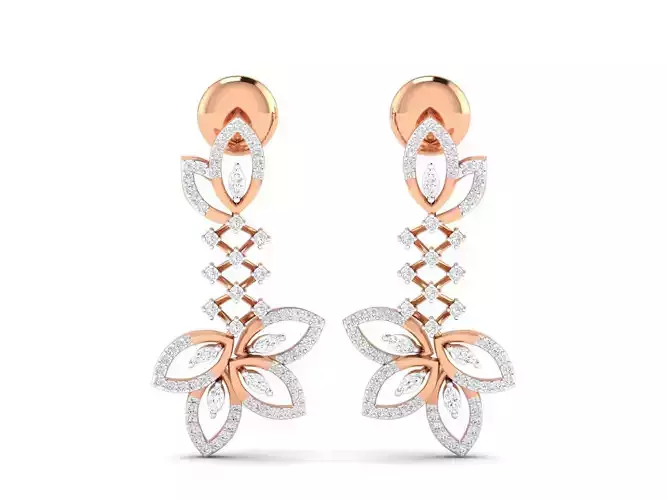 Women Earrings 3dm stl render detail