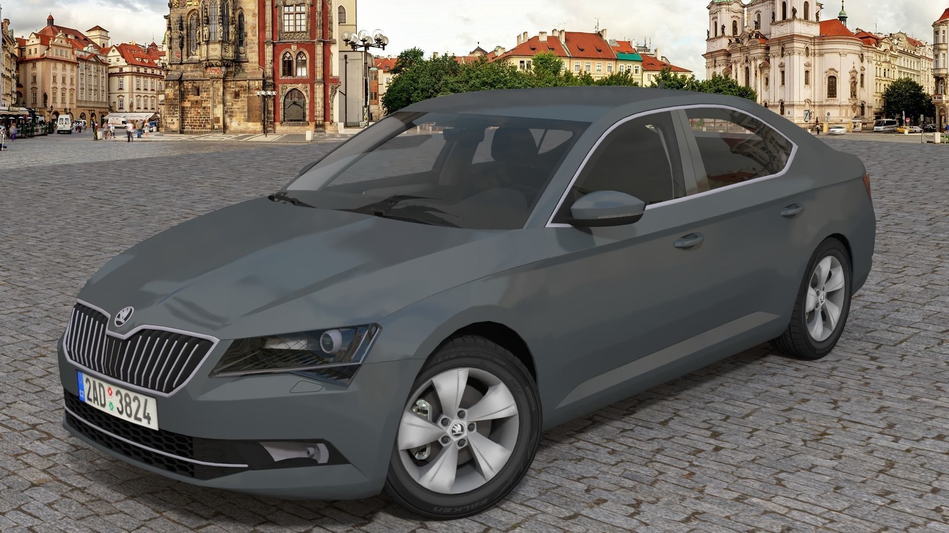 Skoda Superb 2015-2019 Low-poly 3D model_31