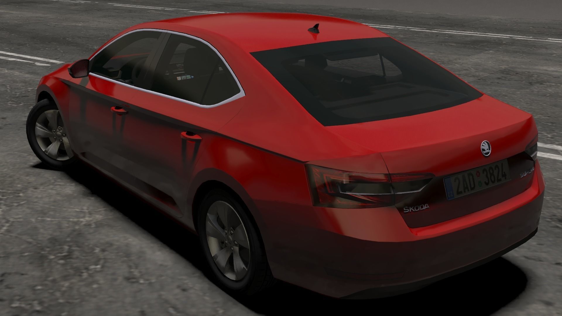 Skoda Superb 2015-2019 Low-poly 3D model_21