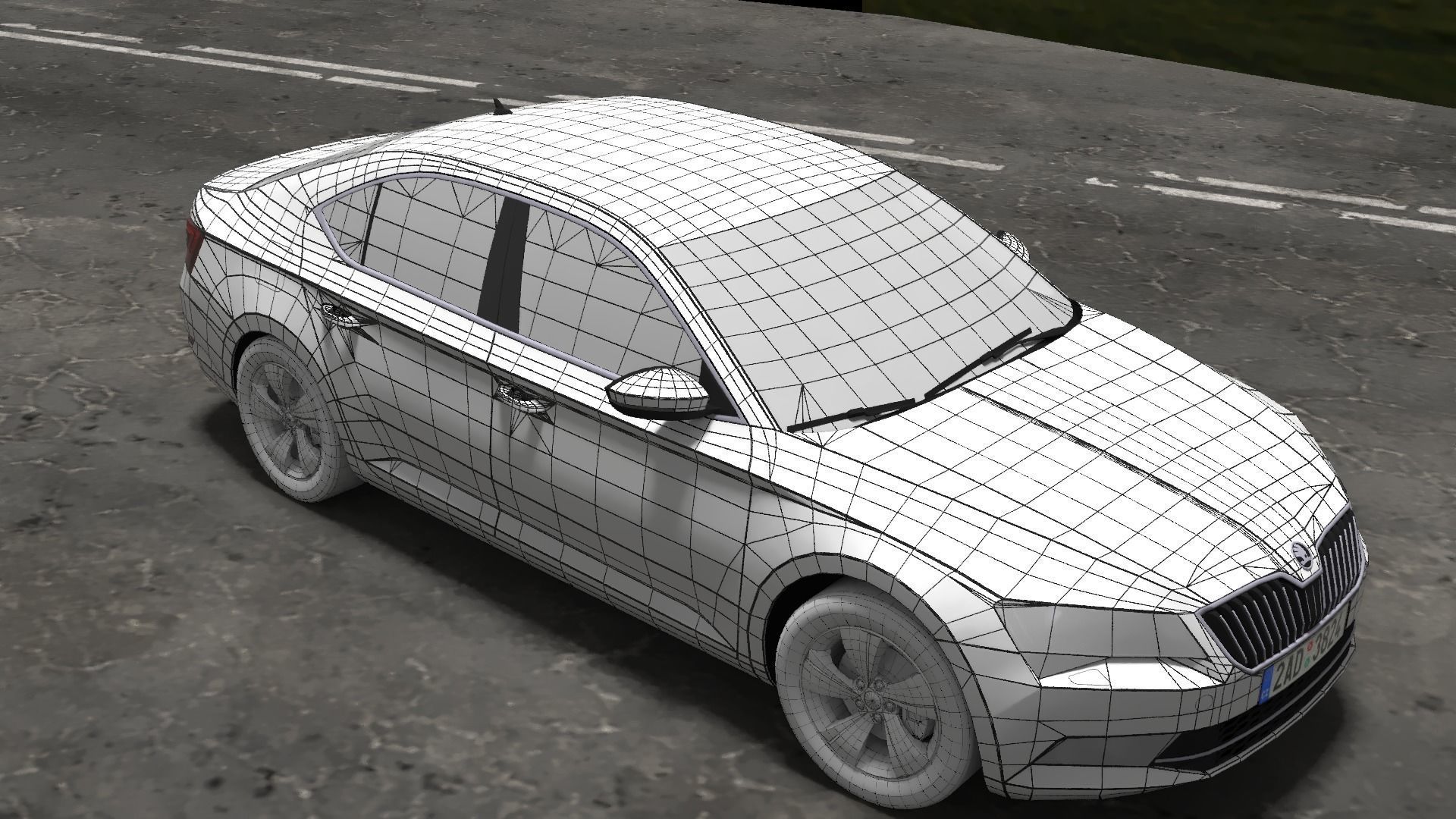 Skoda Superb 2015-2019 Low-poly 3D model_27