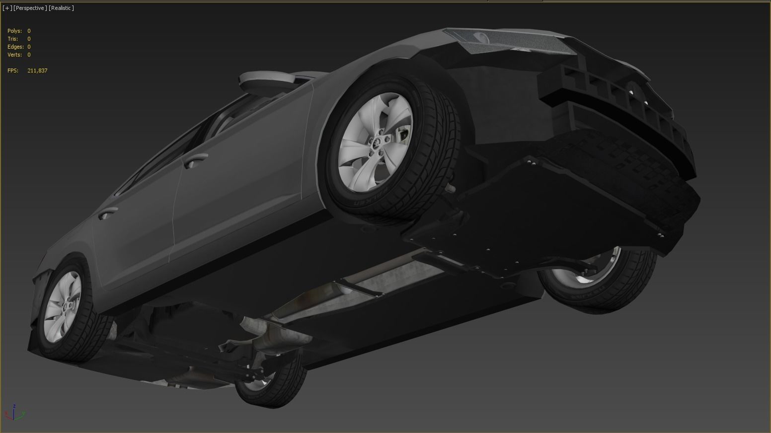 Skoda Superb 2015-2019 Low-poly 3D model_29