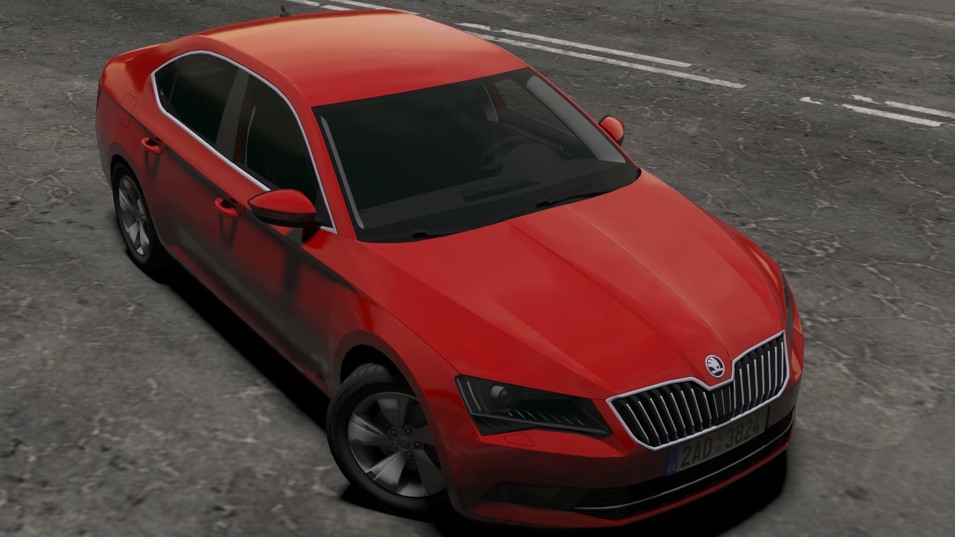 Skoda Superb 2015-2019 Low-poly 3D model_20