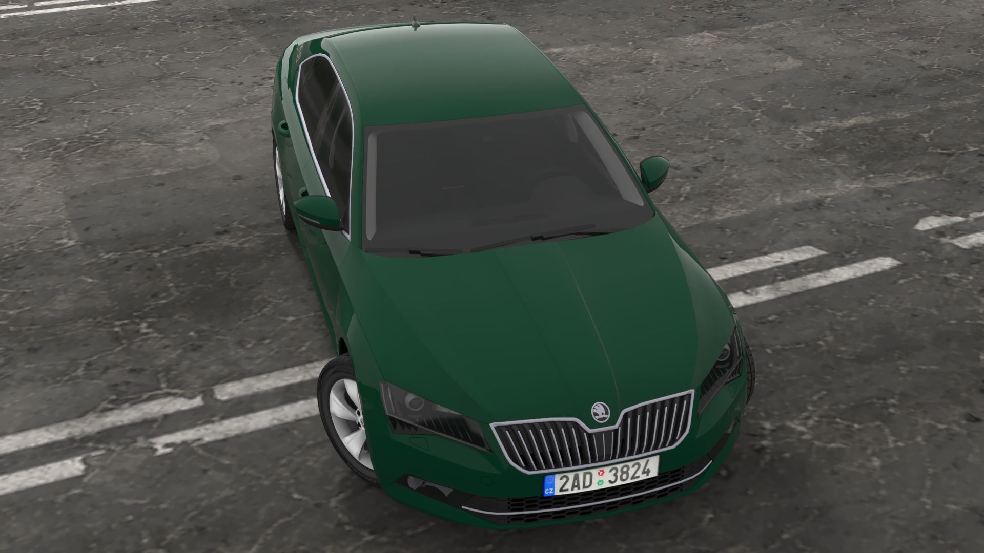 Skoda Superb 2015-2019 Low-poly 3D model_19