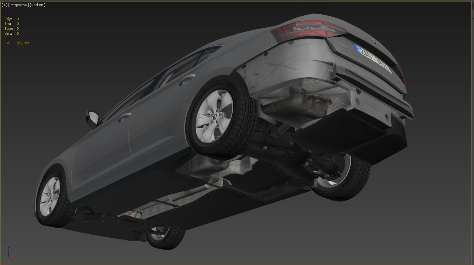 Skoda Superb 2015-2019 Low-poly 3D model_30
