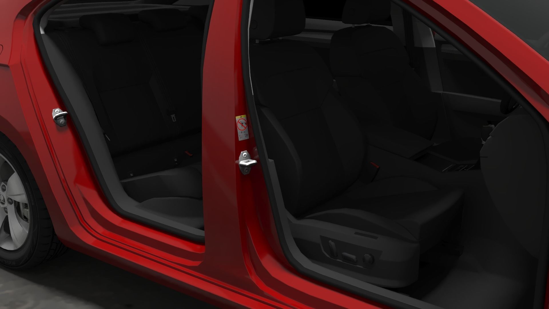 Skoda Superb 2015-2019 Low-poly 3D model_24