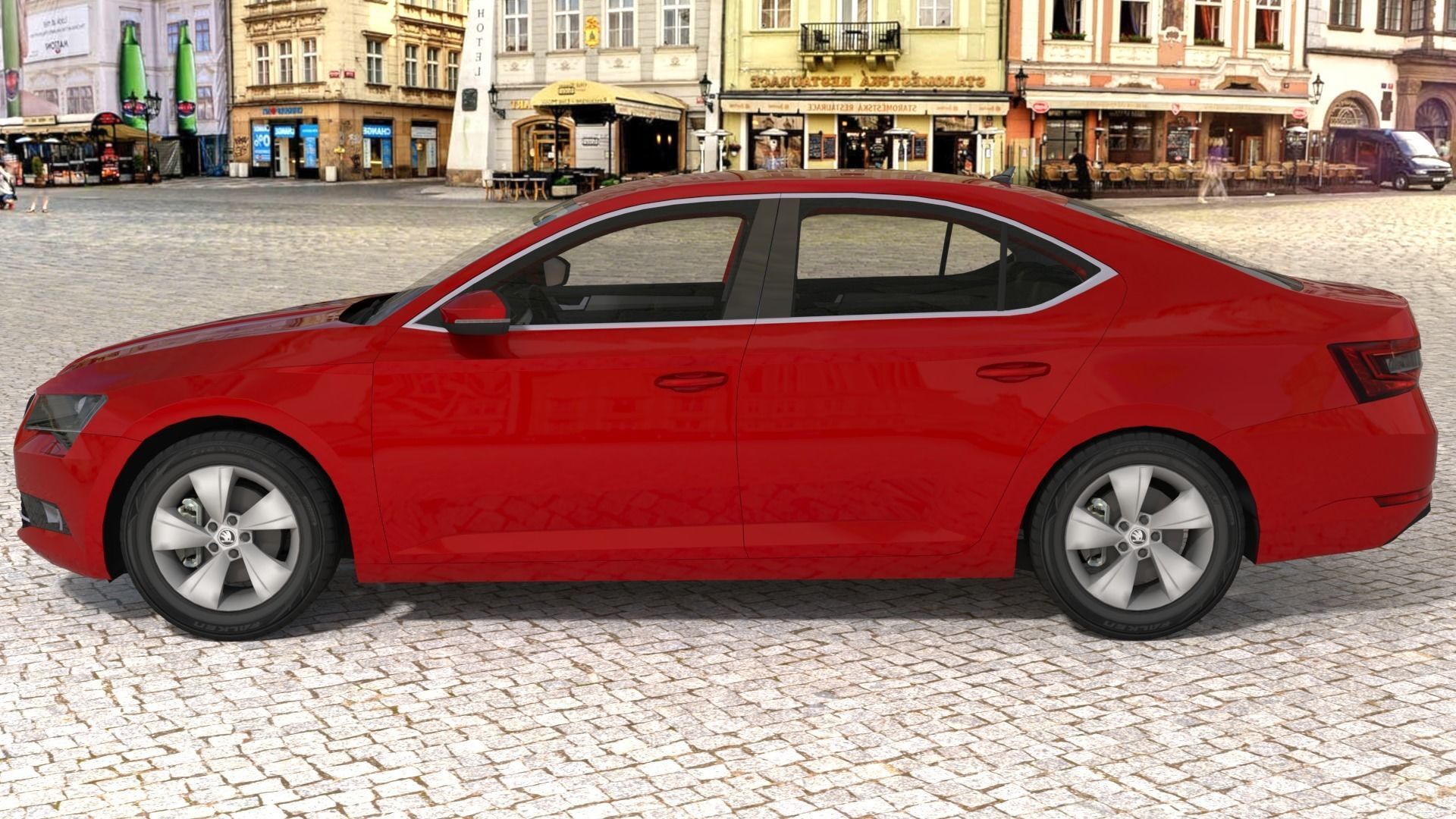 Skoda Superb 2015-2019 Low-poly 3D model_11