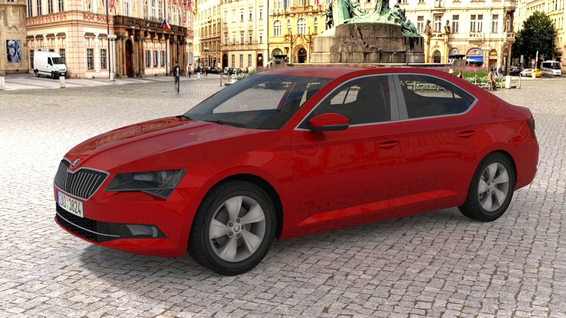 Skoda Superb 2015-2019 Low-poly 3D model_5