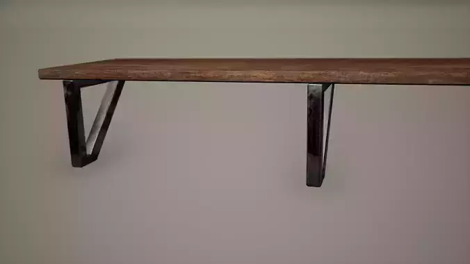 Station Desk Low Poly Game Ready 