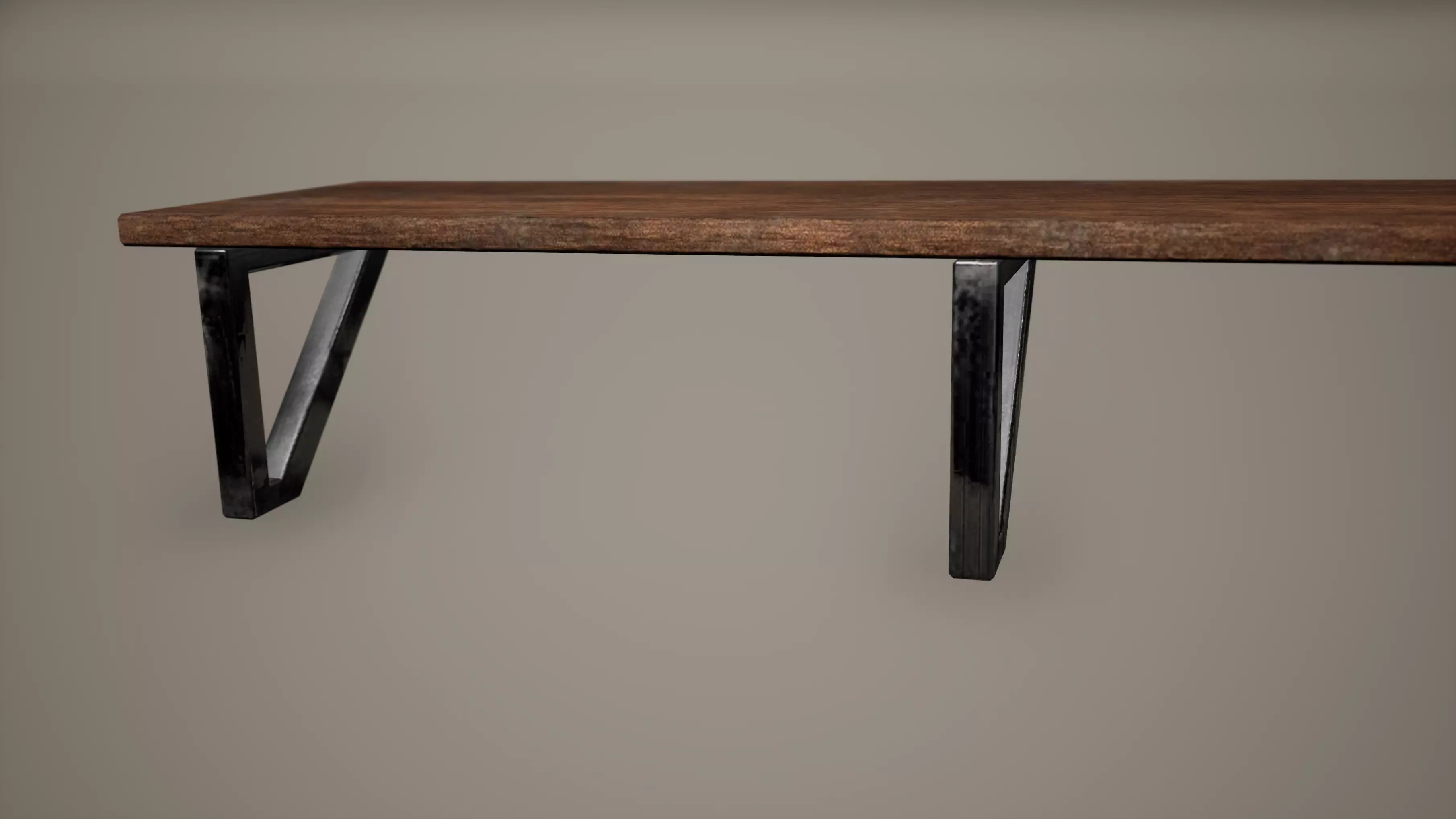 Station Desk Low Poly Game Ready Low-poly 3D model_0