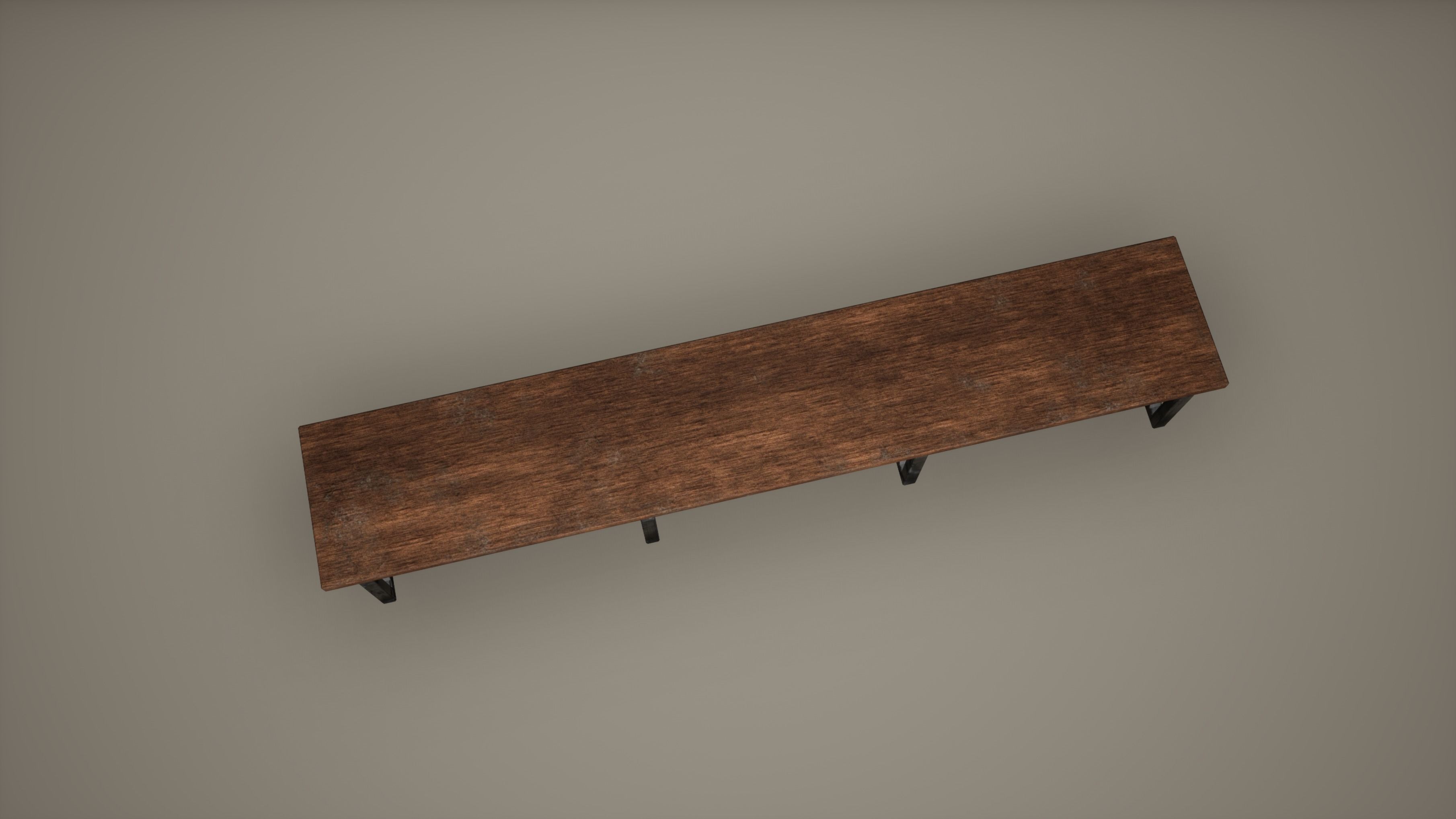 Station Desk Low Poly Game Ready Low-poly 3D model_1