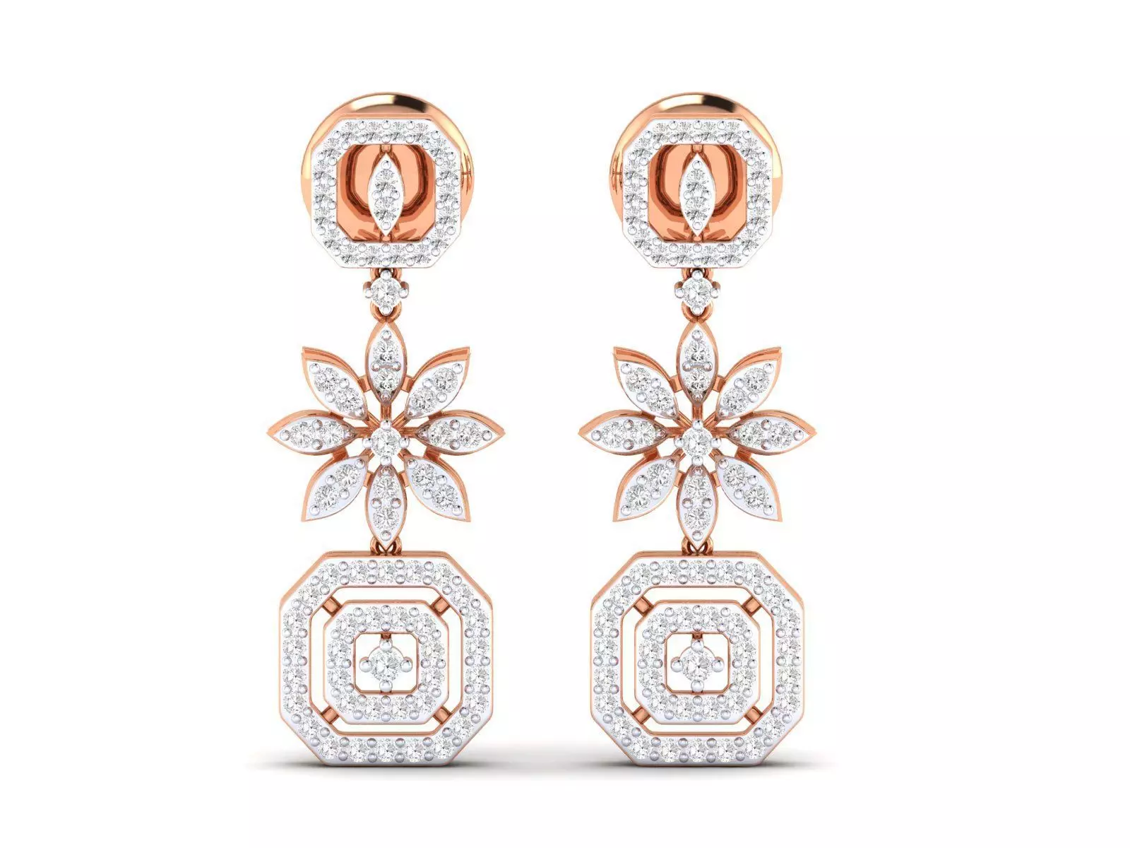 Women Earrings 3dm stl render detail 3D print model