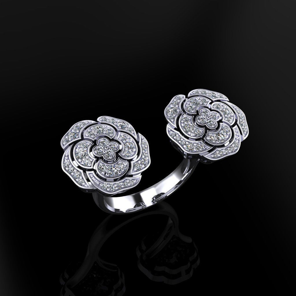 Rose Ring 3D print model_3