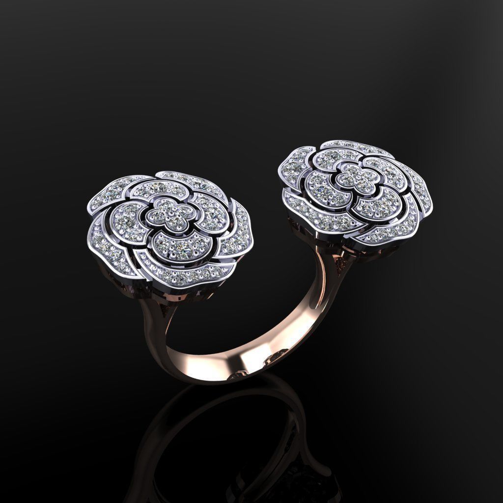 Rose Ring 3D print model_2