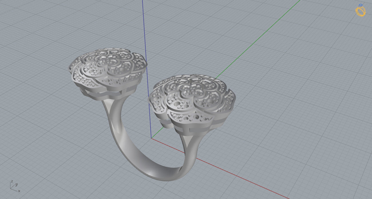 Rose Ring 3D print model_9
