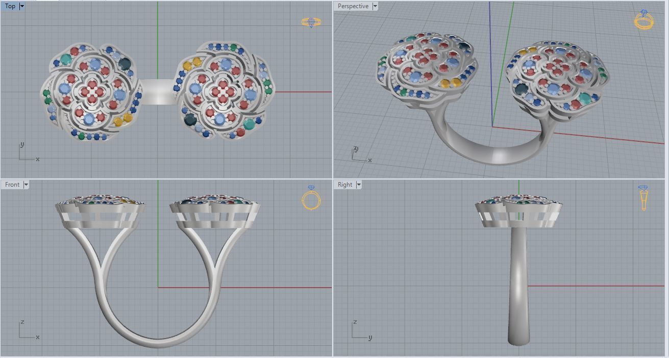 Rose Ring 3D print model_13