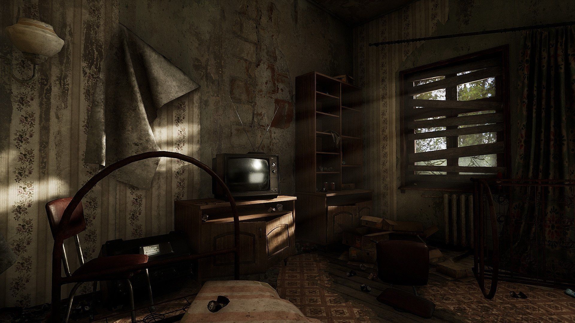 Abandoned Room Low-poly 3D model_4