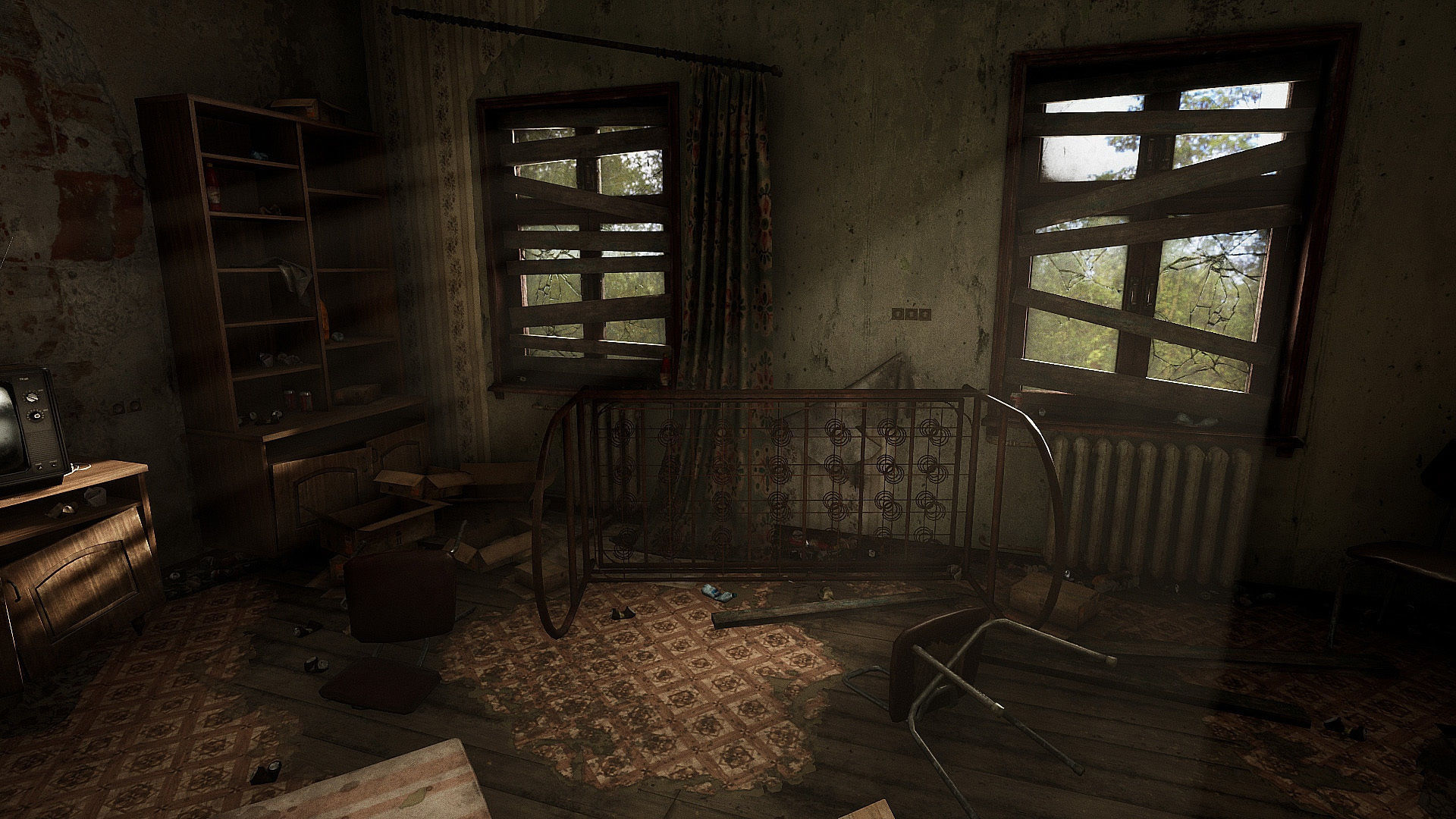 Abandoned Room Low-poly 3D model_10