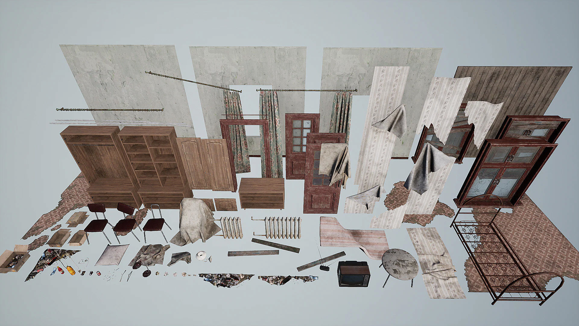 Abandoned Room Low-poly 3D model_15