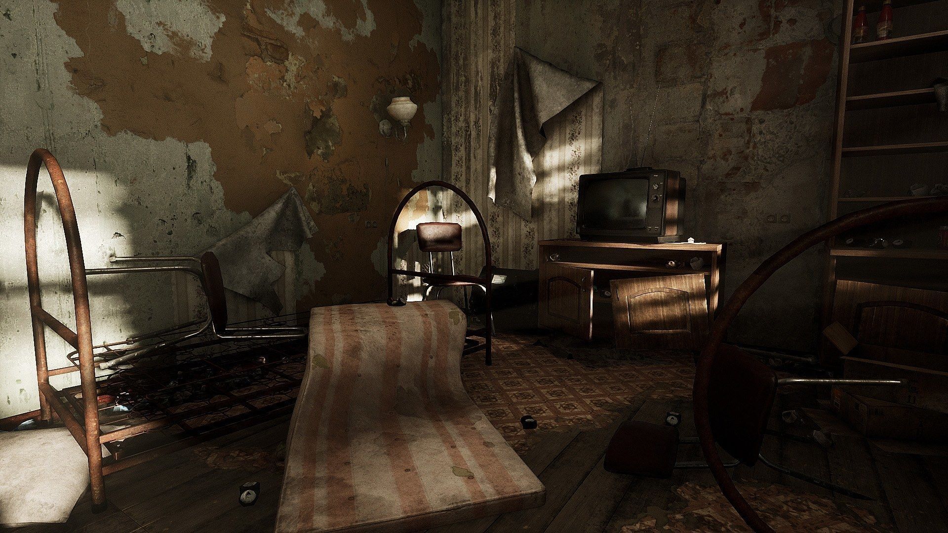 Abandoned Room Low-poly 3D model_2