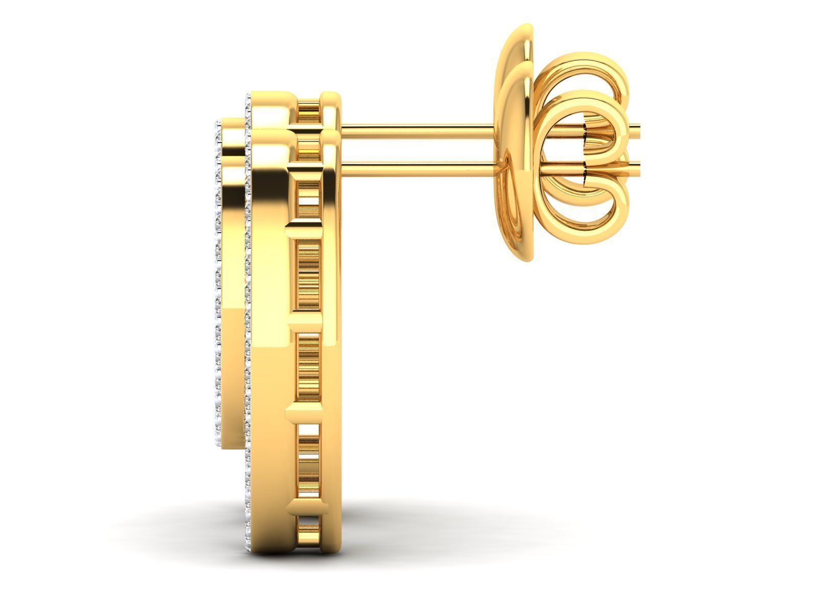 Women Earrings 3dm stl render detail 3D print model_16