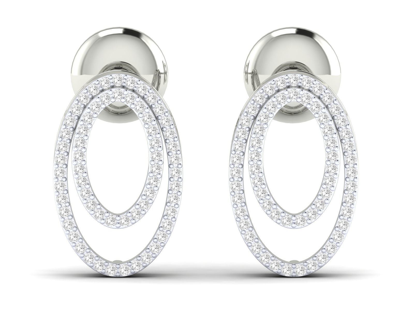 Women Earrings 3dm stl render detail 3D print model_9