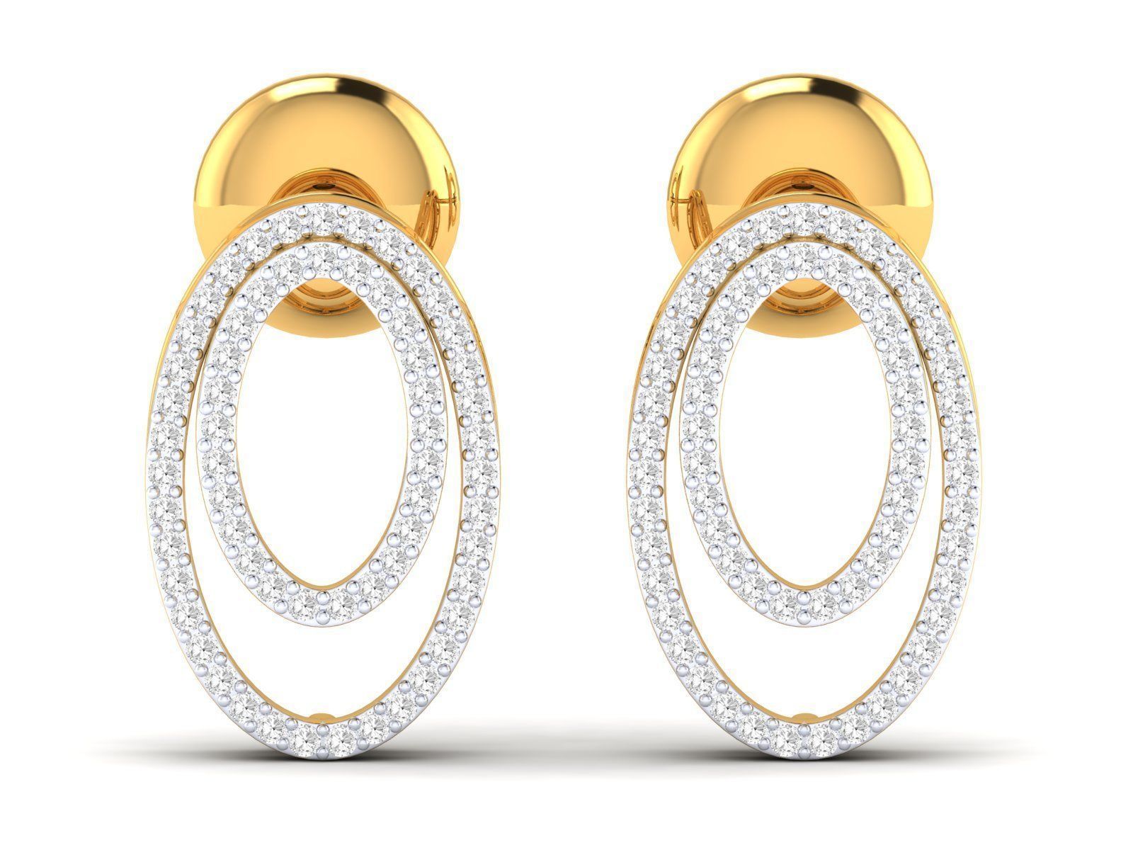 Women Earrings 3dm stl render detail 3D print model_14