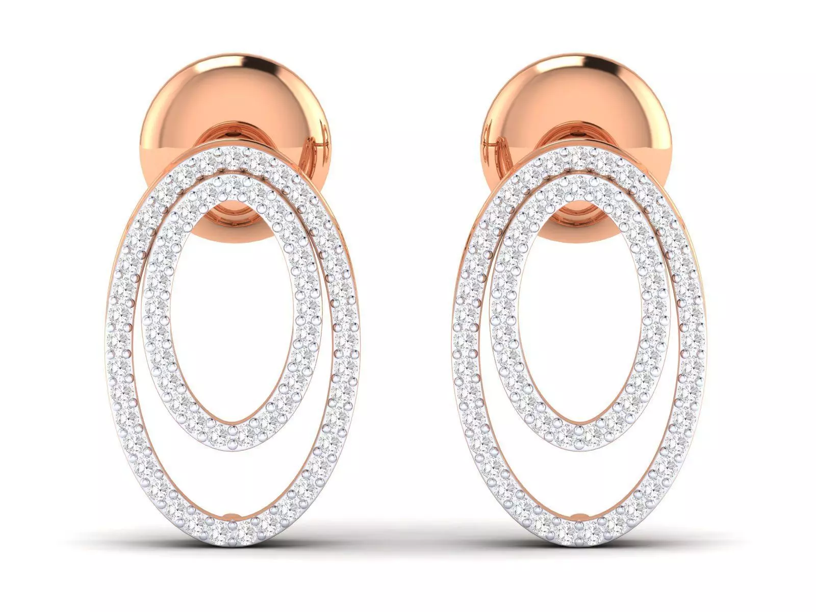 Women Earrings 3dm stl render detail 3D print model_0