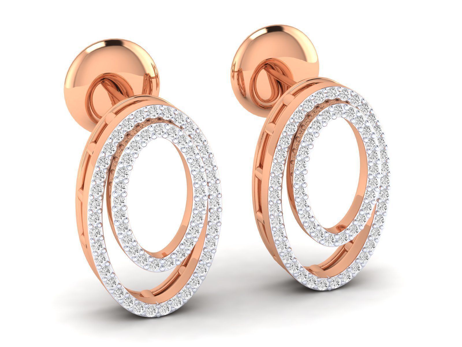 Women Earrings 3dm stl render detail 3D print model_1