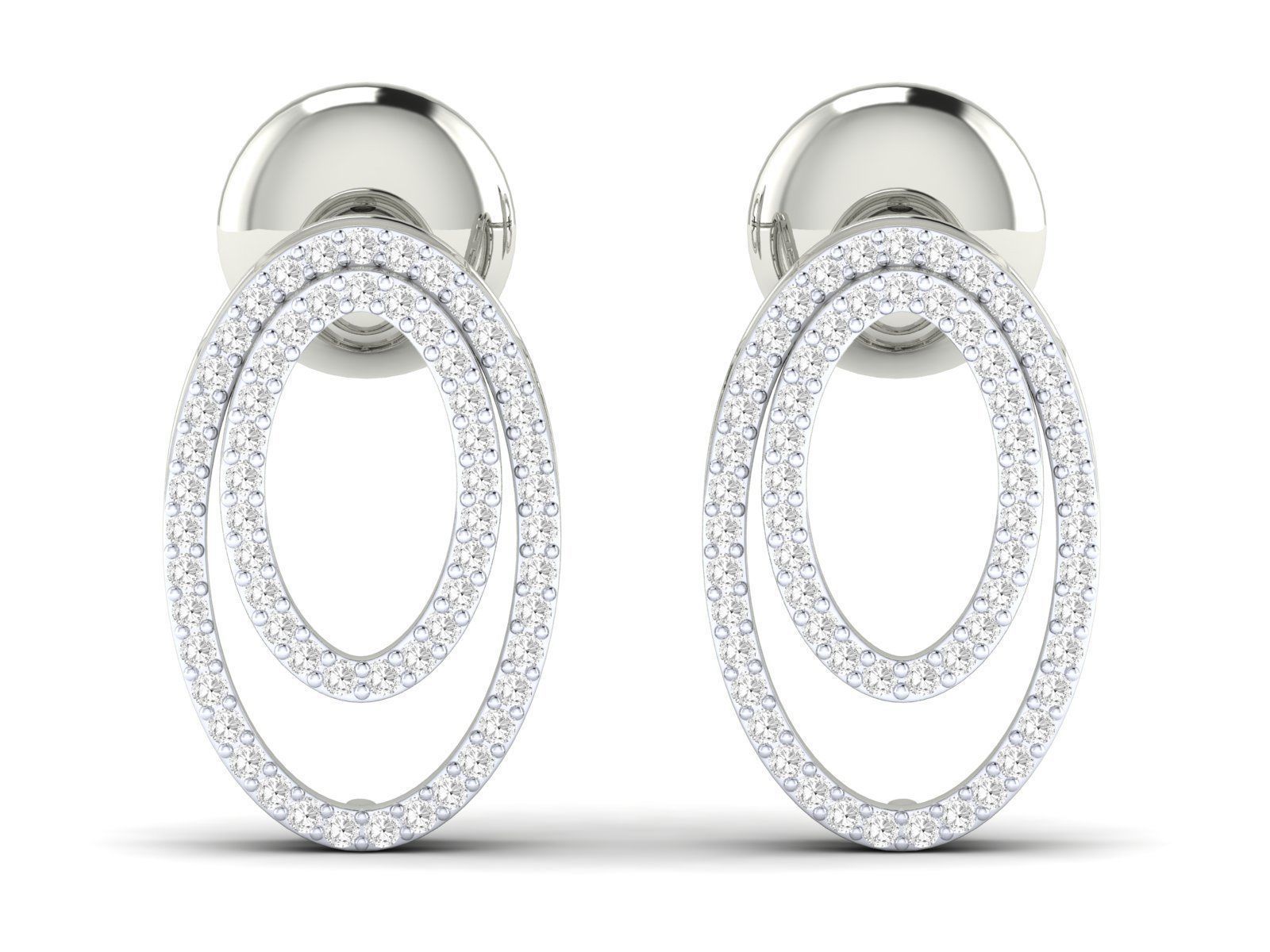 Women Earrings 3dm stl render detail 3D print model_8