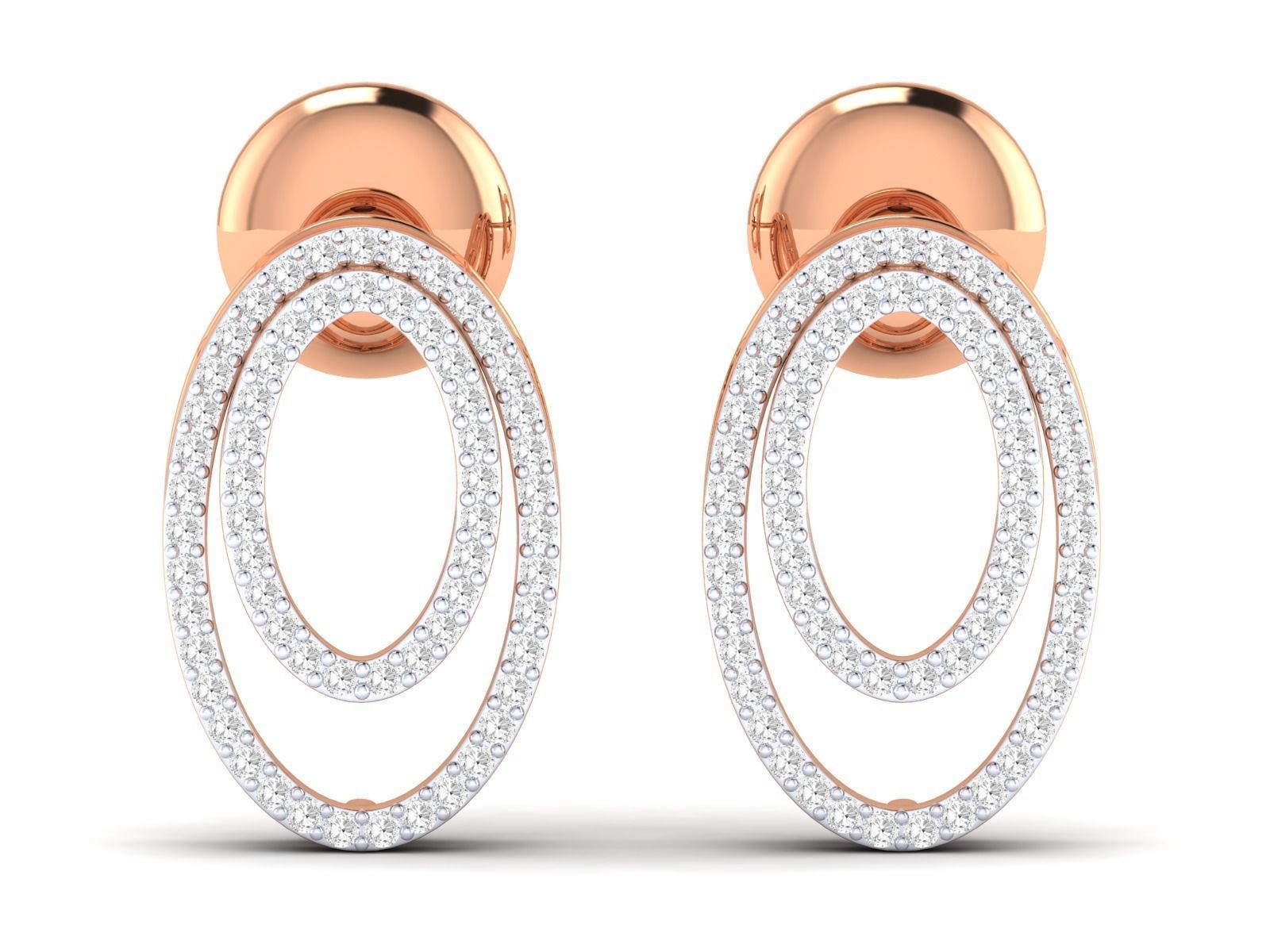 Women Earrings 3dm stl render detail 3D print model_3