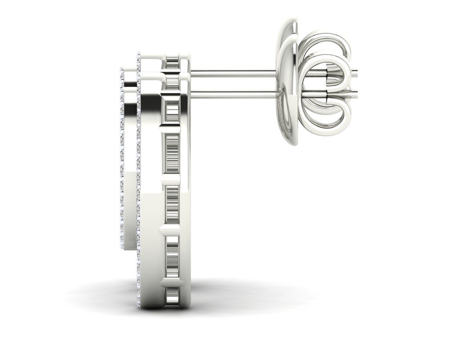 Women Earrings 3dm stl render detail 3D print model_10