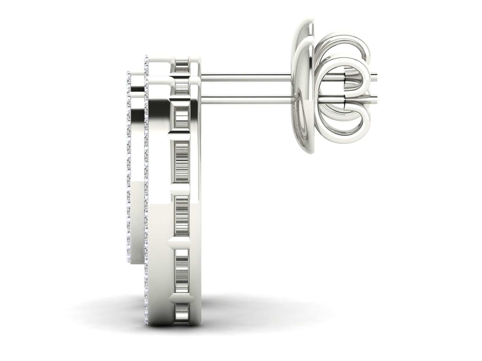 Women Earrings 3dm stl render detail 3D print model_11