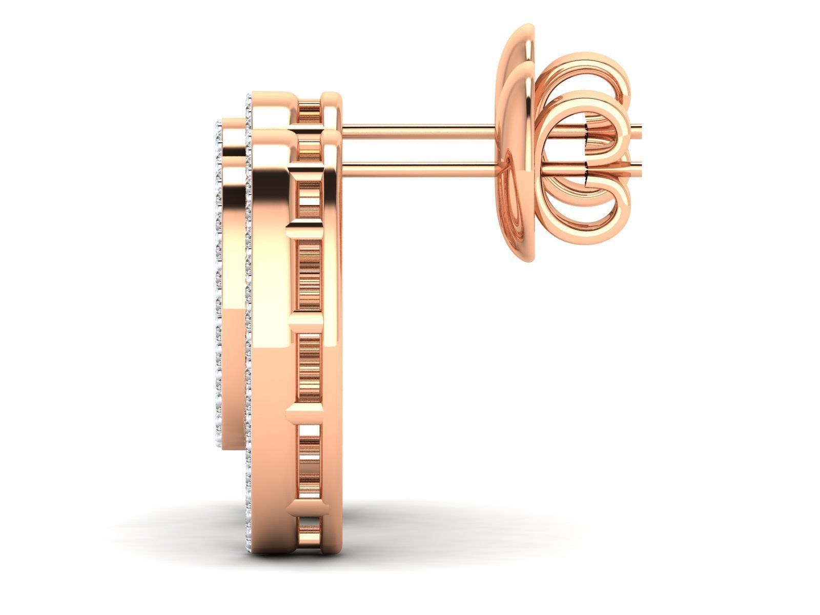 Women Earrings 3dm stl render detail 3D print model_4