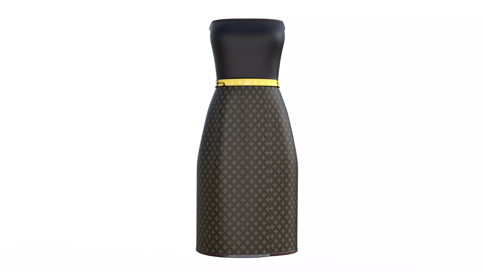 Strapless Dress Free 3D model