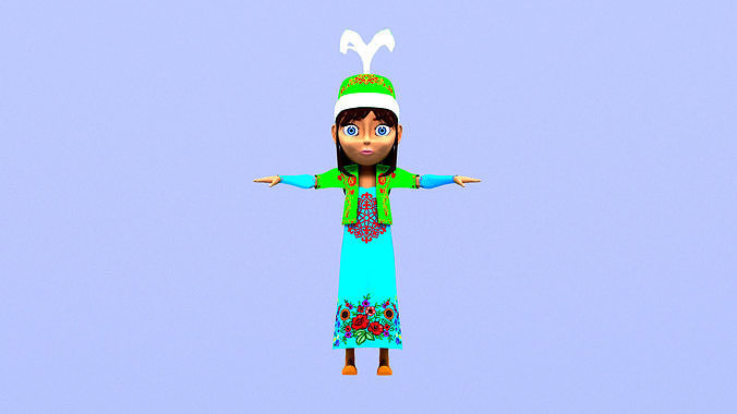 Cartoon Girl  3D model