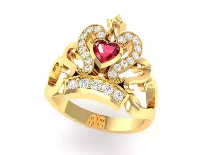 diamond crown ring for women 90