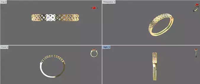 3 Line 2 Step bangle