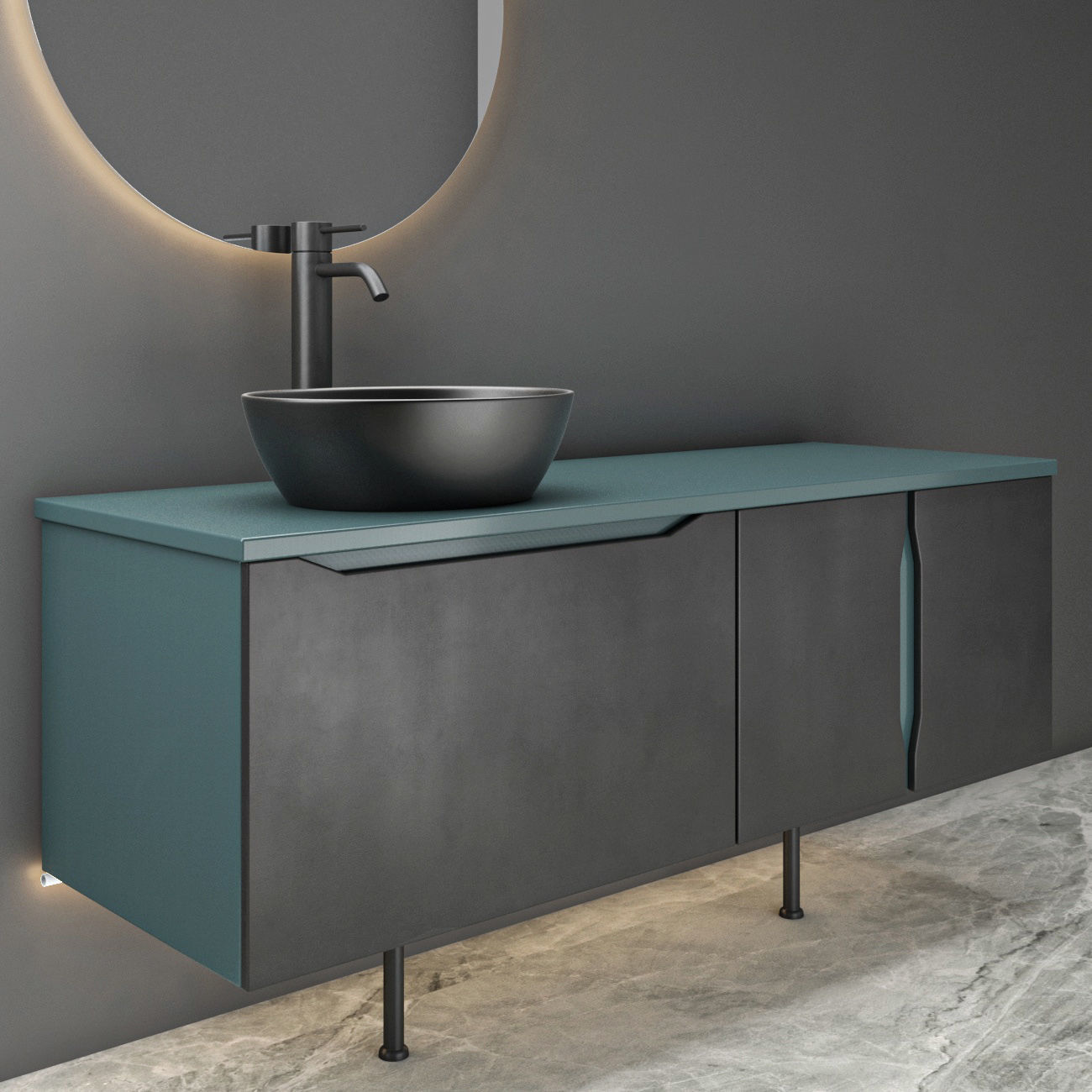 bathroom set 11 Low-poly 3D model_2