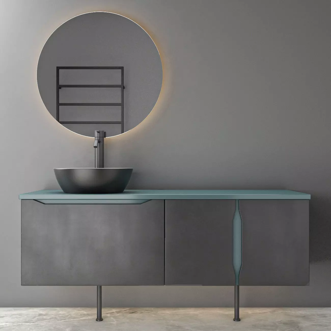 bathroom set 11 Low-poly 3D model_0