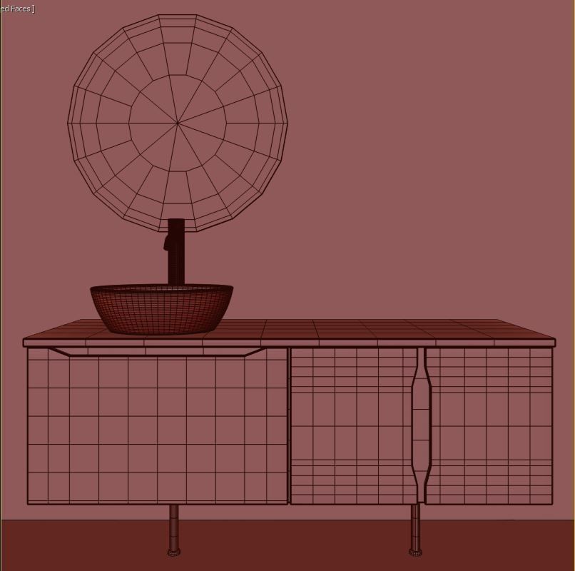 bathroom set 11 Low-poly 3D model_3