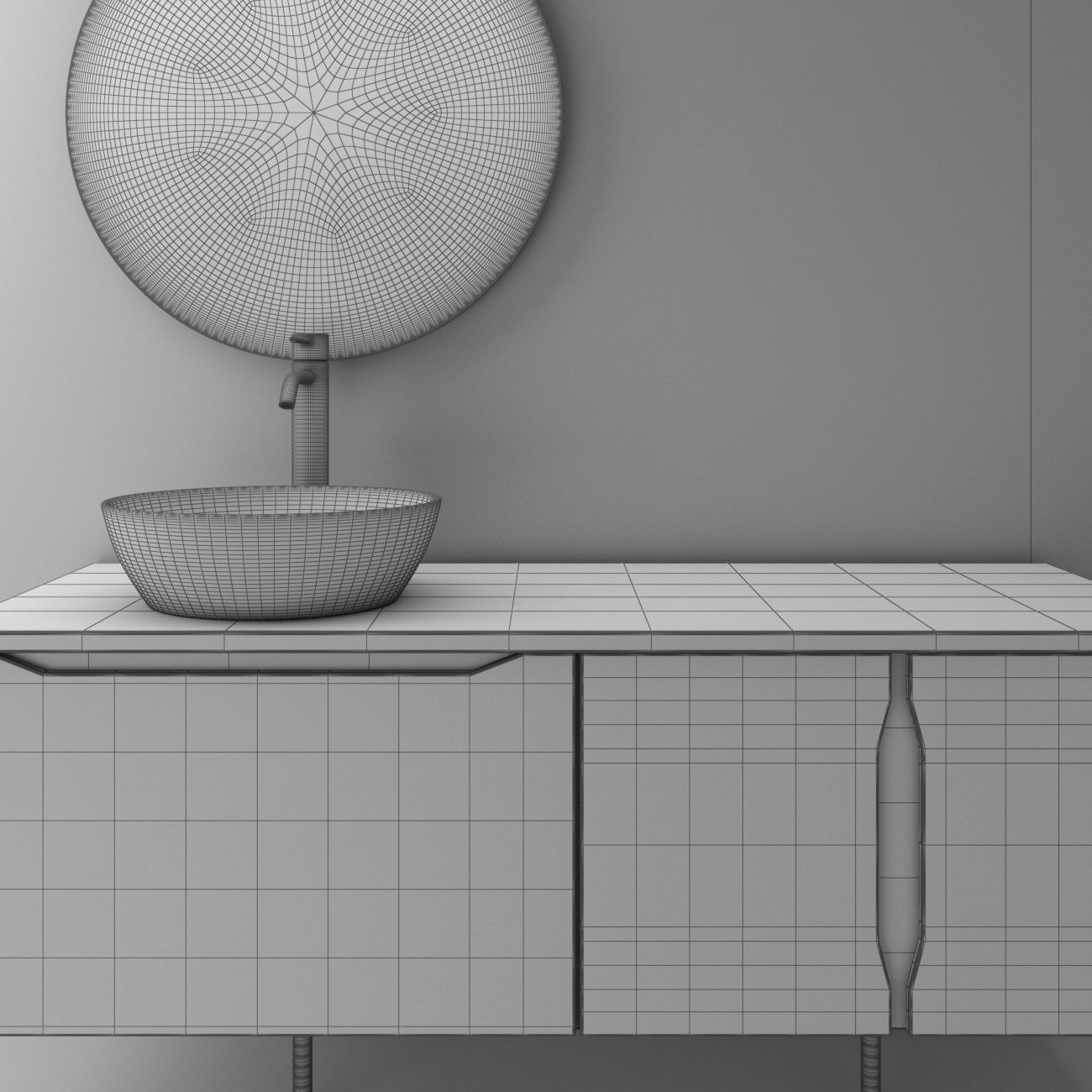 bathroom set 11 Low-poly 3D model_4
