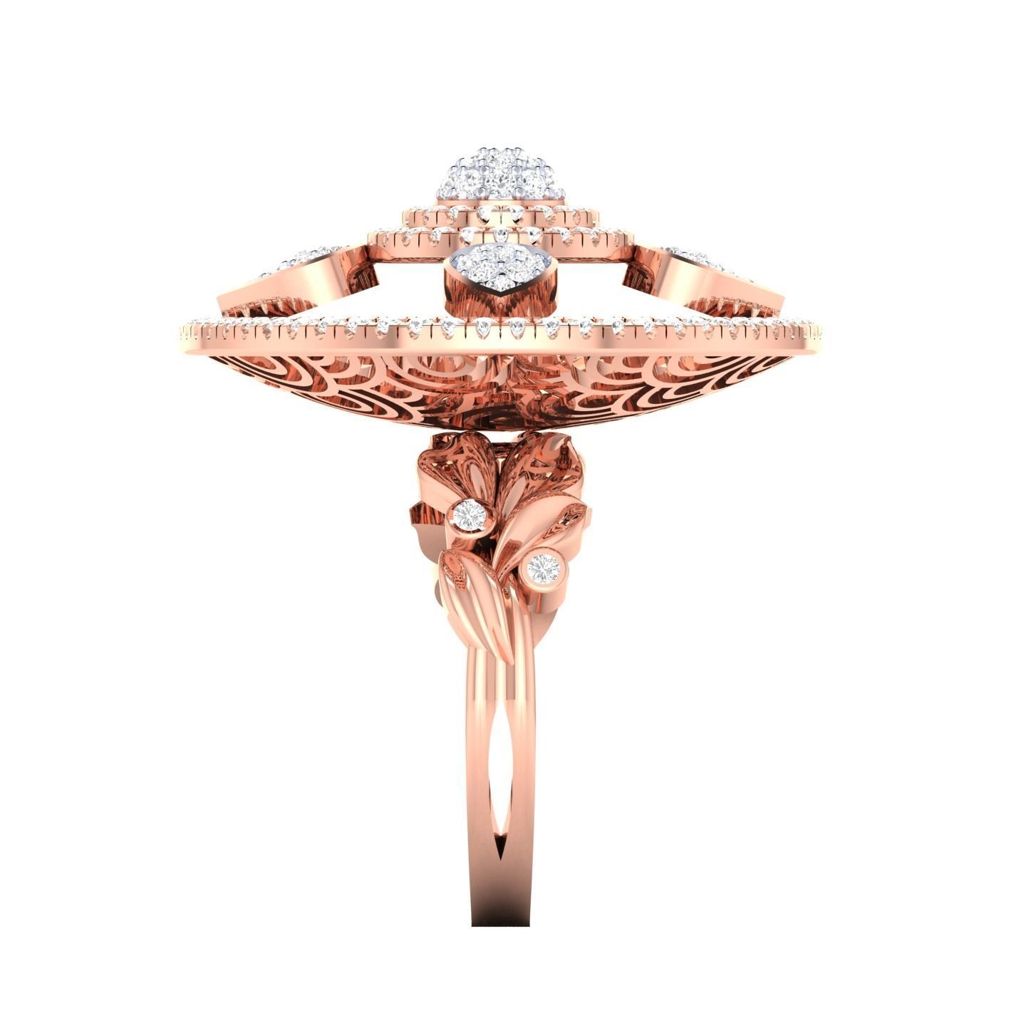 Women Cocktail Ring stl render detail 3D print model_13