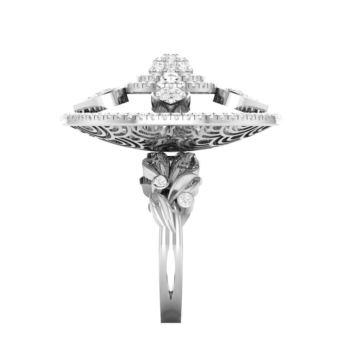 Women Cocktail Ring stl render detail 3D print model_20